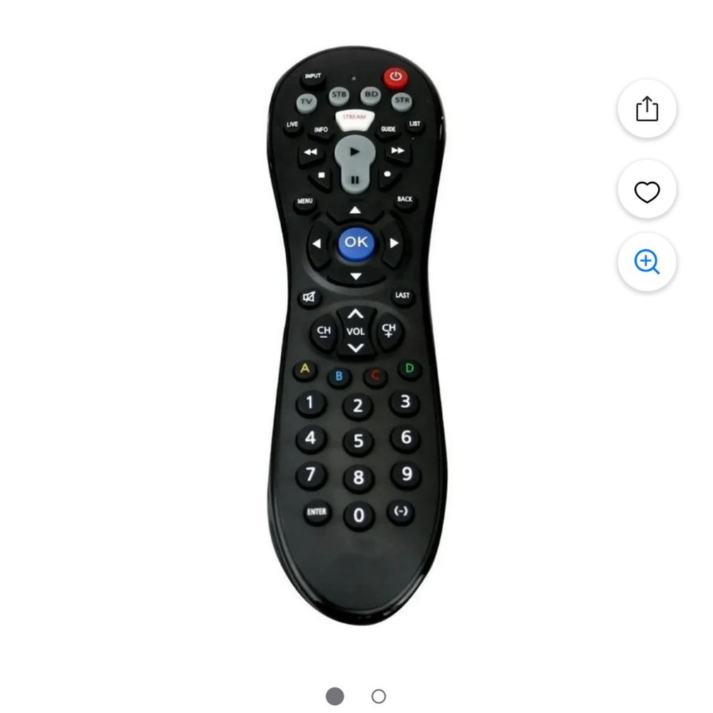 Universal black remote control